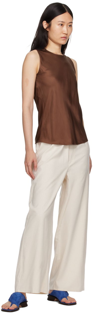 Linne Baserange Silk Tank Top Brun | TODYT-VI-SP24, 3
