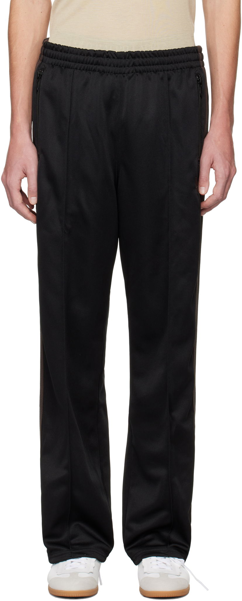 Träningsbyxor Needles Track Pants Smooth Poly Svart | PU273