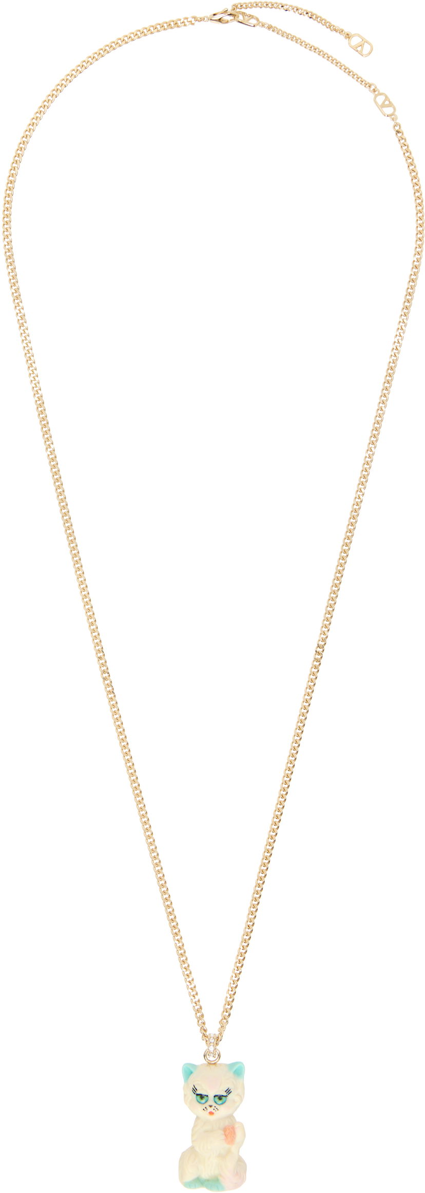 Halsband Valentino Valentino Garavani 'Le Chat De La Maison' Cat Pendant Necklace Gul | 7Y2J0AL5QYE