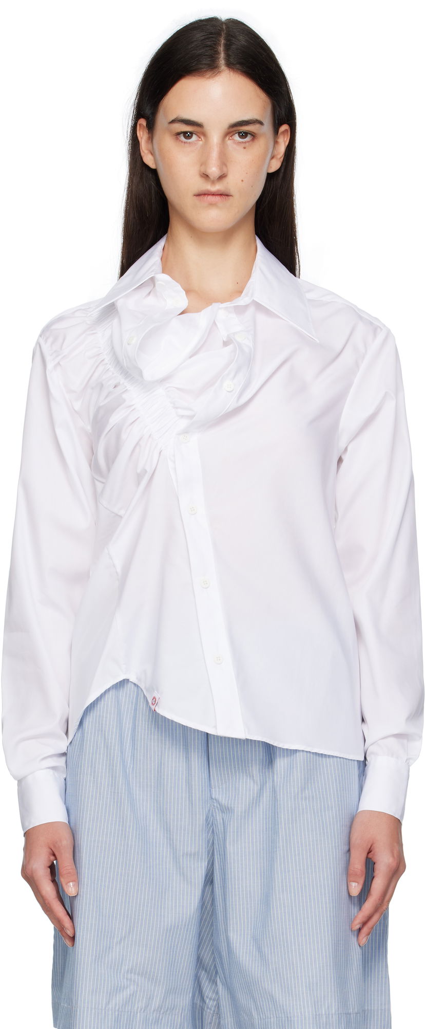 Skjorta Charles Jeffrey Loverboy Charles Jeffrey LOVERBOY Ruffle Shirt Vit | 52070202