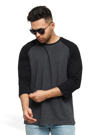T-shirt Urban Classics Contrast 3/4 Sleeve Raglan Svart | TB366 black