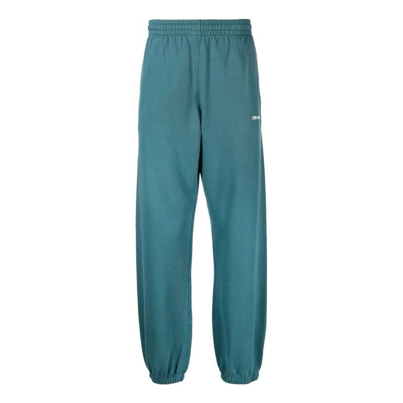 Träningsbyxor Off-White Off-White Chain Arrow Slim Sweatpants Turkos | OMCH029F22FLE0075501