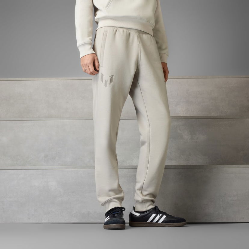 Träningsbyxor adidas Performance Messi Fleece Pants Beige | JC9493