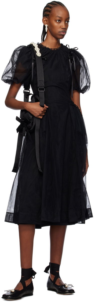 Kläder Simone Rocha Simone Rocha Heart Toe Ribbon Bow Ballerinas Svart | RMP17B 0755, 4