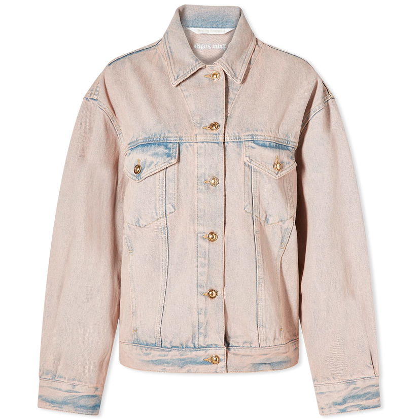 Jacka Palm Angels Overdye Loose Denim Jacket Rosa | PWYE032S24DEN0013030