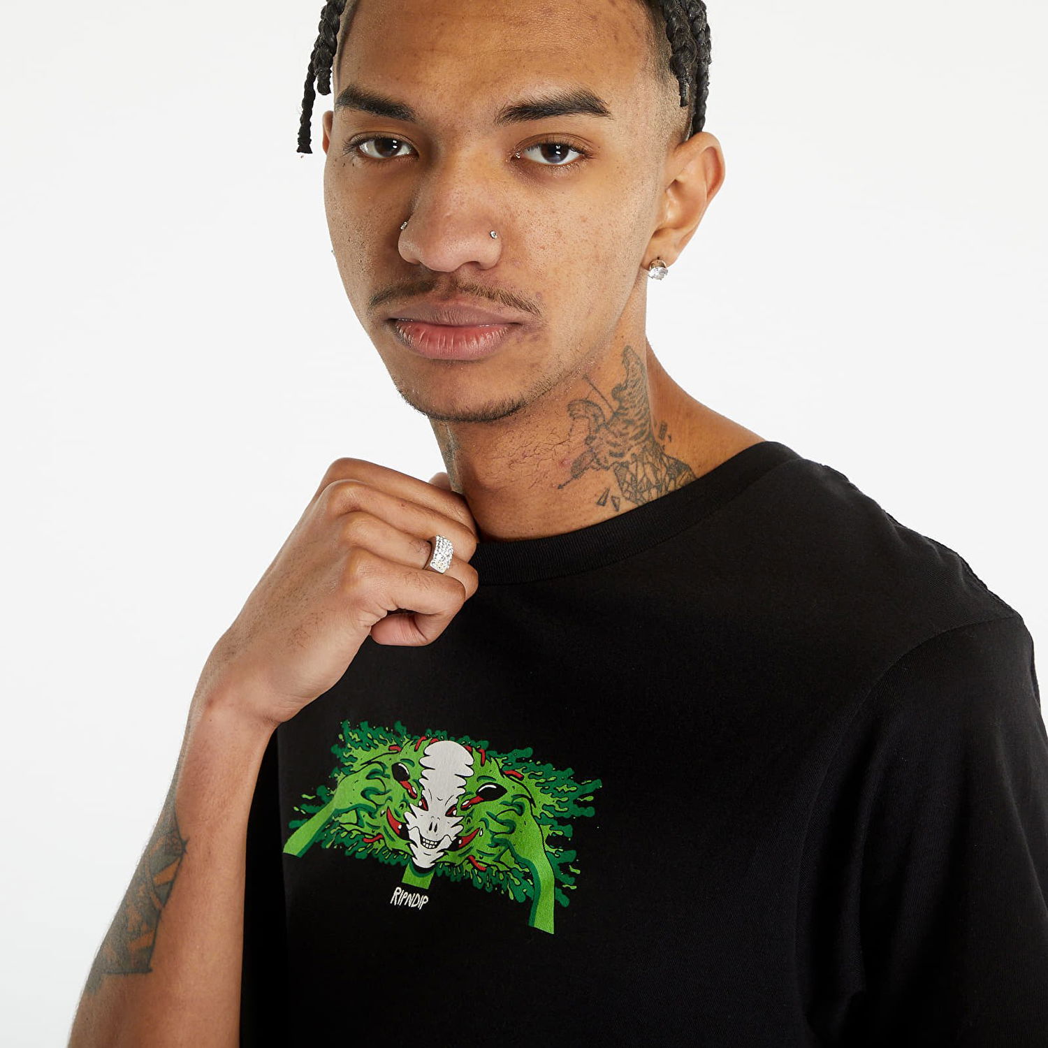 T-shirt RIPNDIP Skull Face Tee Svart | RND9957, 1