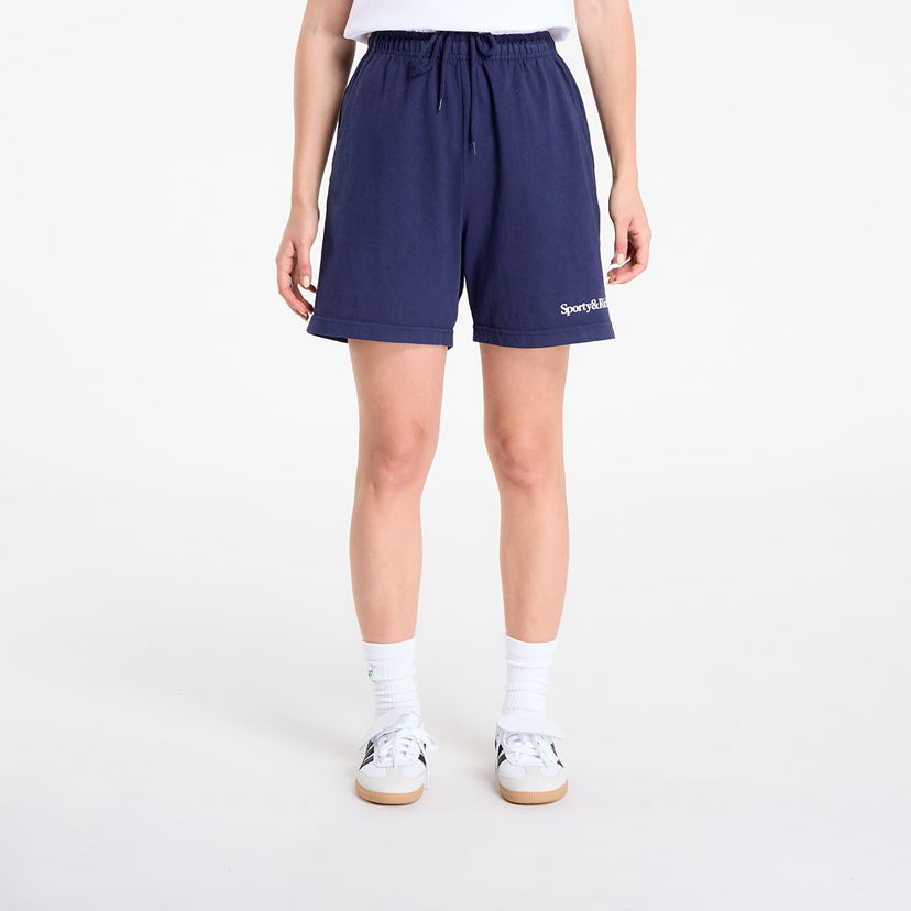 Shorts Sporty & Rich Serif Logo Gym Short UNISEX Dark Navy Mörkblå | SH039602300BL106