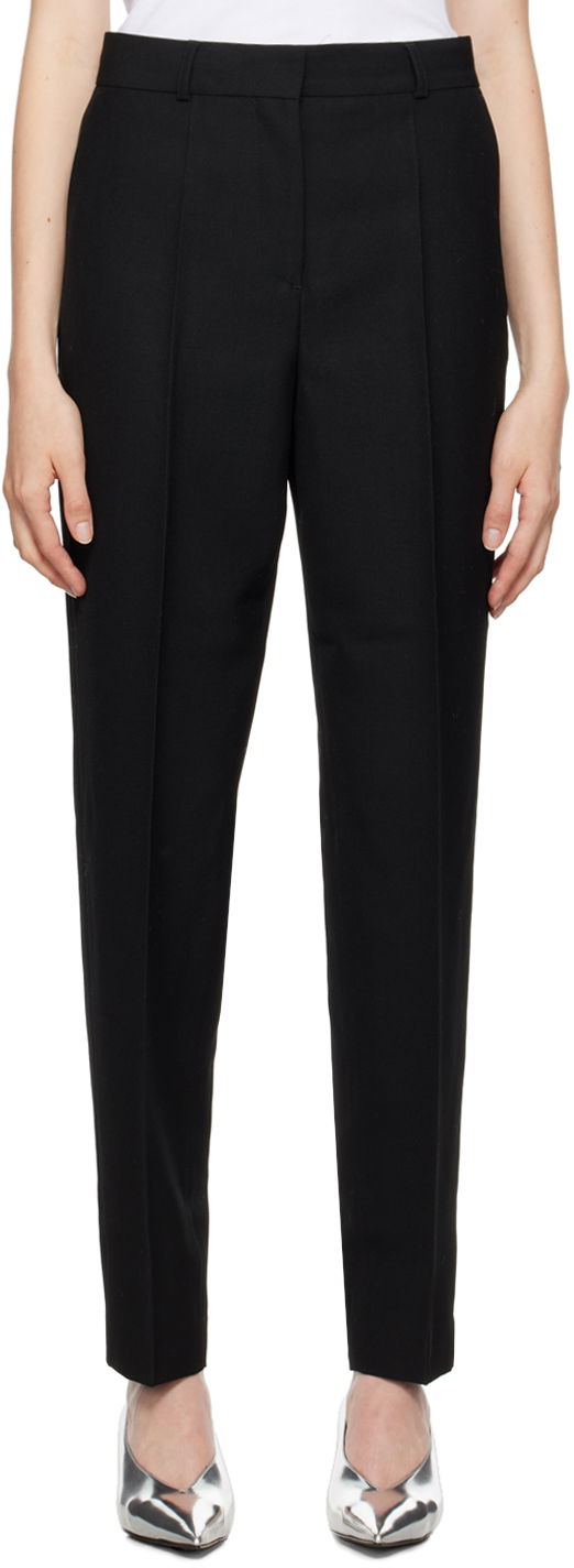 Byxor TOTEME Low-Waist Tailored Trousers Svart | 244-WRB0228-FB0026
