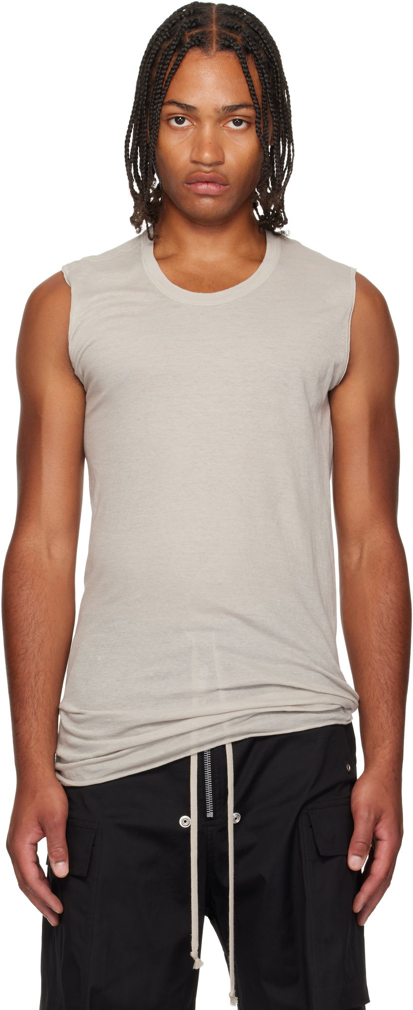 Linne Rick Owens Rick Owens Concordians Sleeveless Tank Top Beige | RU02E1151 UC