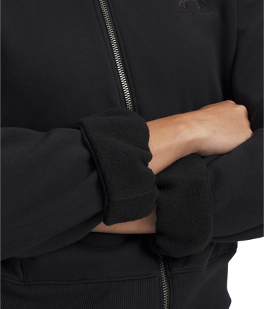 Sweatshirt Under Armour Icon Vida Fleece Cropped Full-Zip Hoodie Svart | 6003674-005, 4