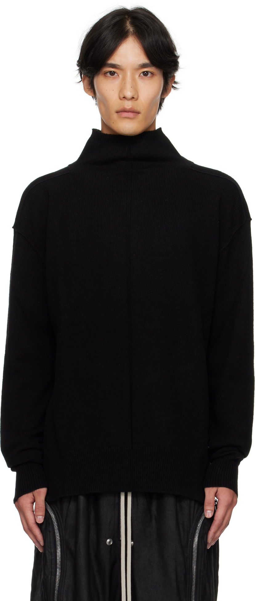 Sweater Rick Owens Rick Owens Concordians Tabard Sweater Svart | RU02E1648 WSBR