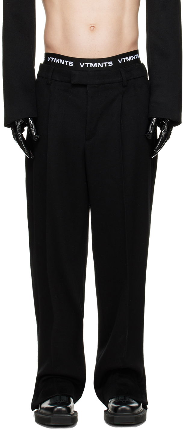 Byxor VETEMENTS Pleated Trousers Svart | VL16PA320B
