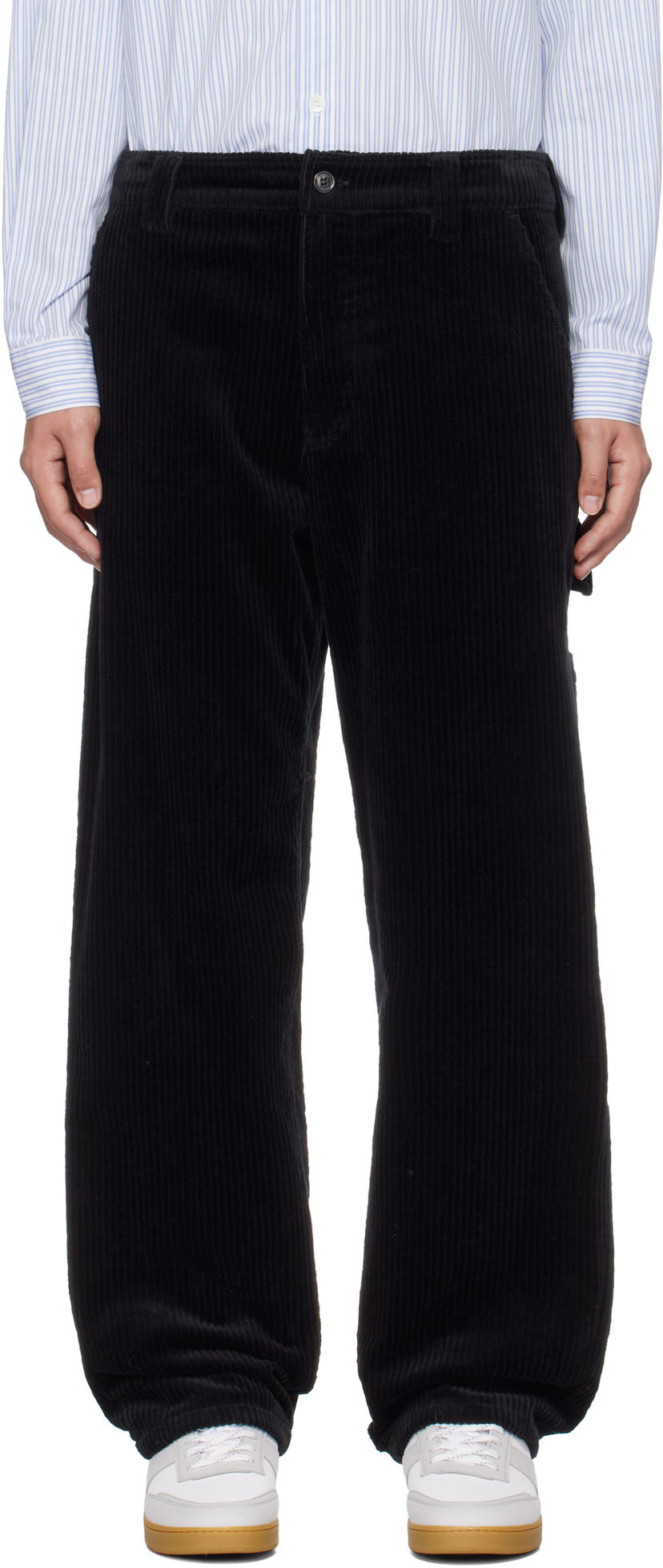 Cargo byxor A.P.C. A.P.C. Fergus Corduroy Pants Svart | COHDW-M08500
