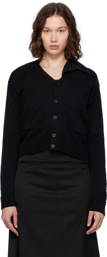 Sweater Maison Margiela MM6 Maison Margiela Wool Knit Cardigan Svart | S52HP0032 M13139, 0