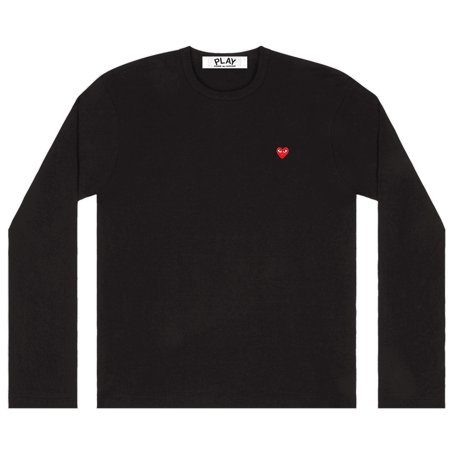 T-shirt Comme des Garçons PLAY Mini Heart Long-Sleeve Tee Svart | AZ T307 051 1, 0