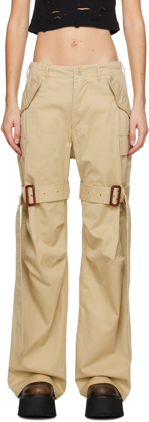 Cargo byxor R13 R13 Trench Cargo Pants Beige | R13WR243-R318B