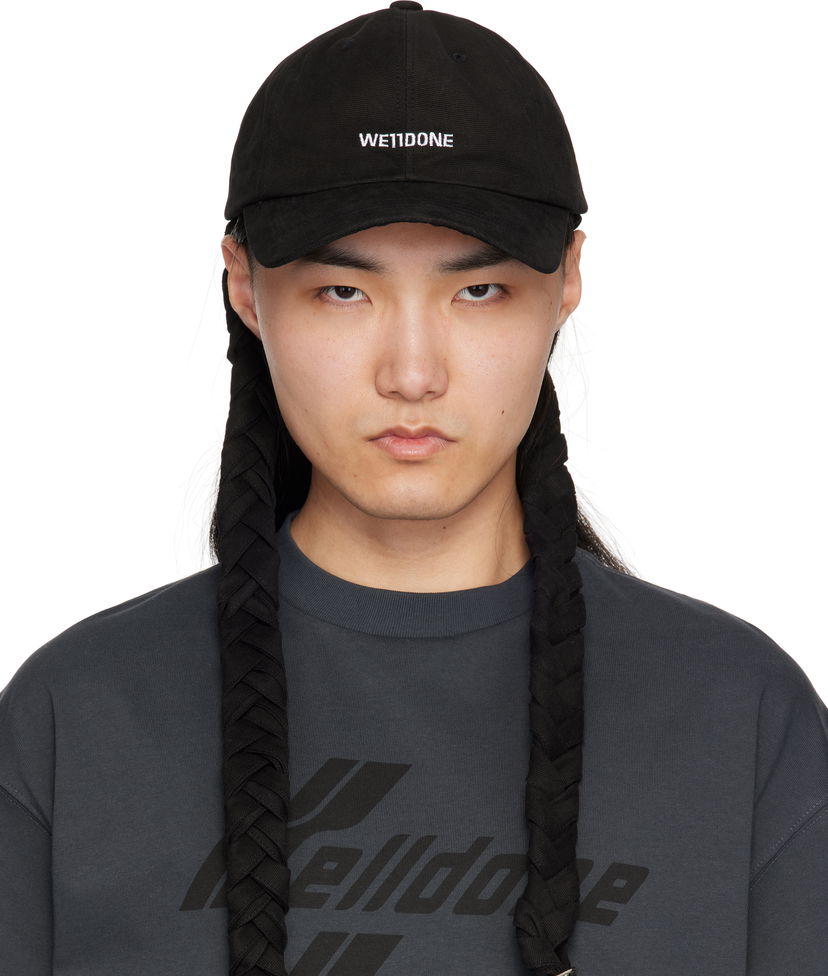 Keps We11done We11done Logo Braid Cap Svart | WD-AH0-25-430-U-BK