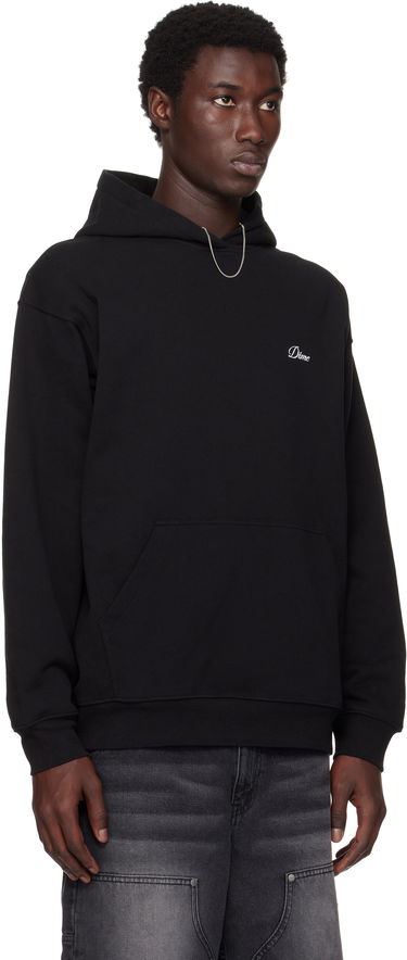 Sweatshirt Dime Cursive Small Logo Hoodie Svart | DIMESU2537BLK, 1