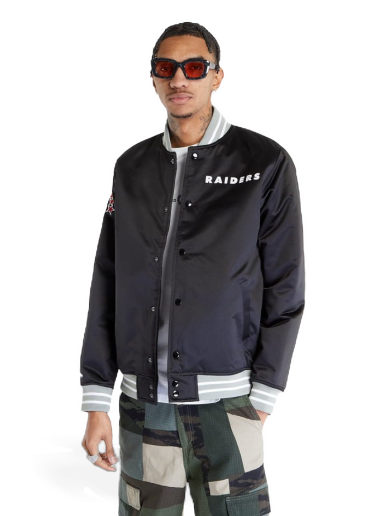 Bomberjacka Mitchell & Ness Heavyweight Satin Jacket Svart | OJBF3413-ORAYYPPPBLCK