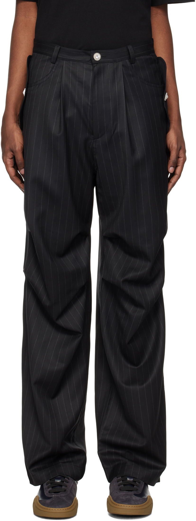 Byxor Bluemarble Parachute Trousers Svart | PA59 WO22B24 GRE