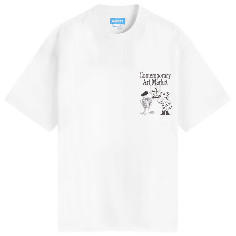 T-shirt MARKET Smiley Museum UV T-Shirt Vit | 399002188-WHT