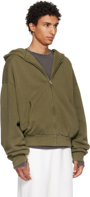 Sweatshirt Entire Studios Entire Studios Thermal Zip-Up Hoodie Grön | ES2488MI, 4