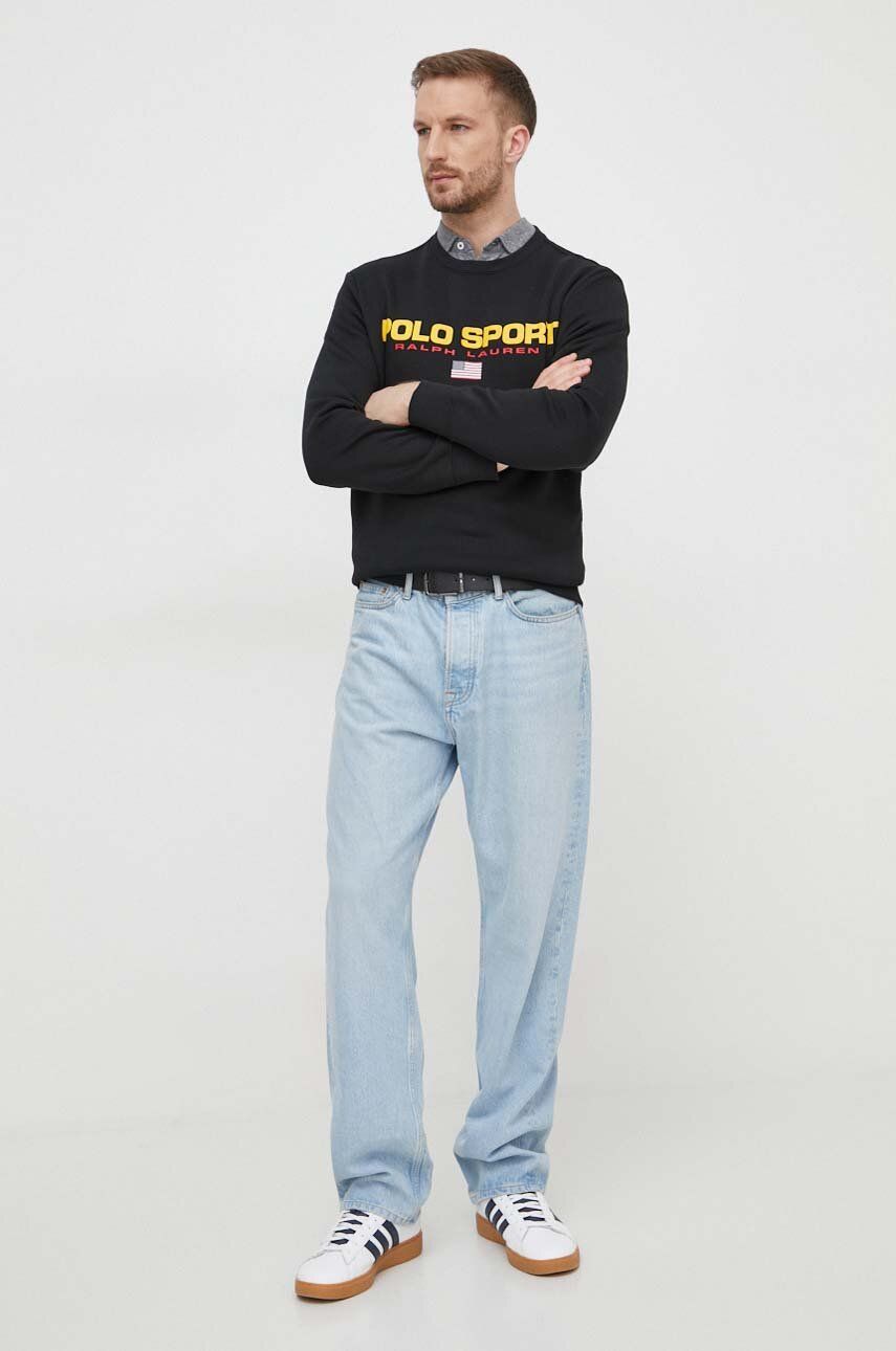 Sweatshirt Polo by Ralph Lauren Black Printed Sweatshirt Svart | 710835770, 1