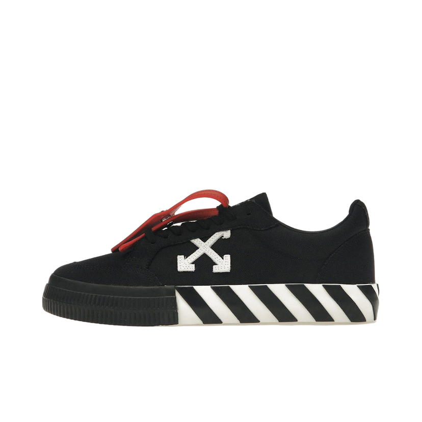 Sneakers och skor Off-White Vulcanized Low Canvas Black White Svart | OMIA085C99FAB0061001