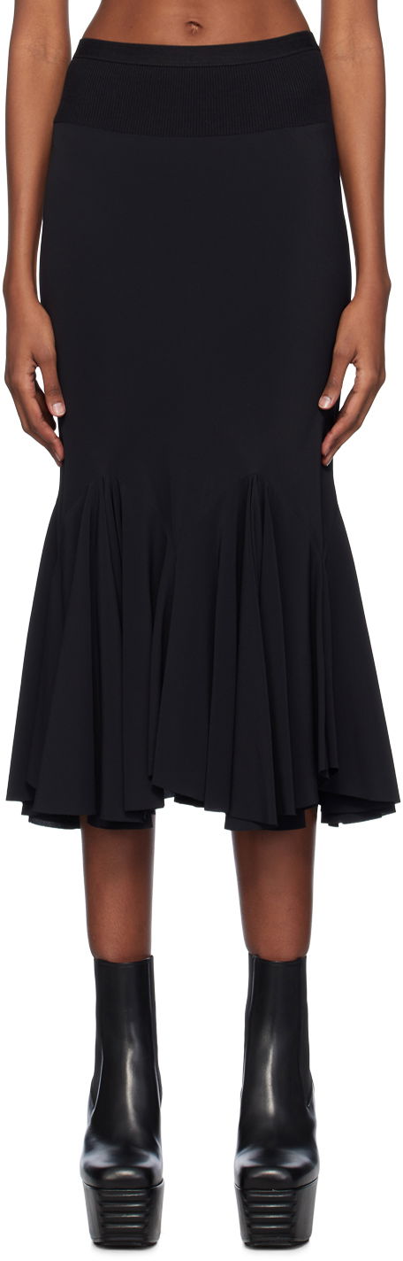 Kjol Rick Owens Divine Midi Skirt Svart | RP01D2335 CC