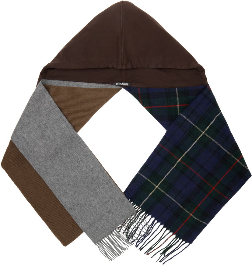 Halsduk Ottolinger Ottolinger Deconstructed Hoodie Scarf Brun | 129-902828-01