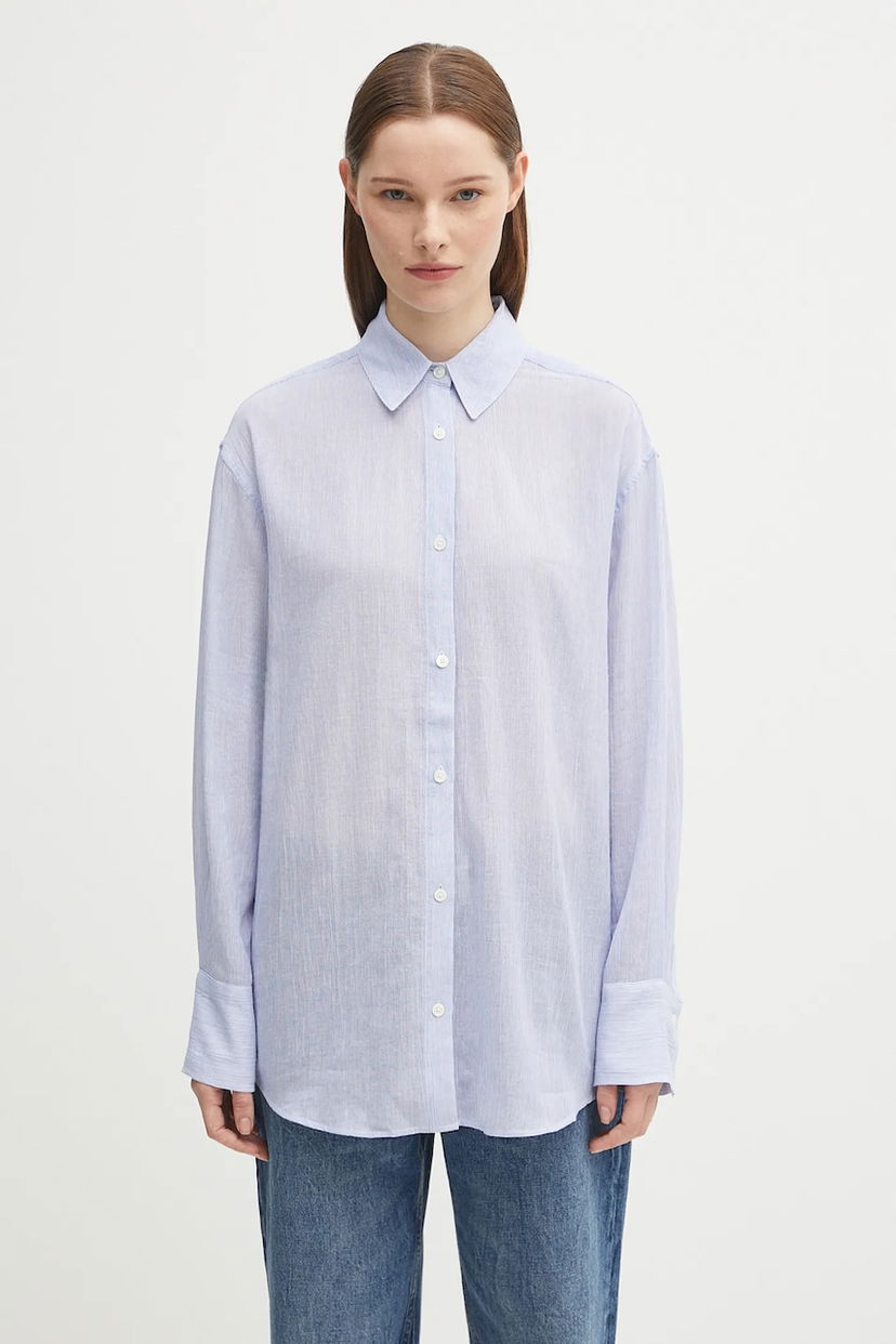 Skjorta Anine Bing Anine Bing Plaza Relaxed Fit Shirt Blå | A.07.11015