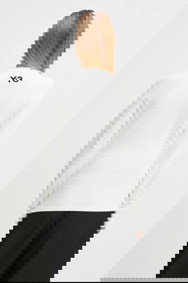 T-shirt Y-3 Y-3 Fitted Cinch Long Sleeve T-Shirt Vit | KD4760, 4