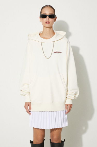Sweatshirt Ambush Ballchain Hoodie With Applique Beige | BWBB001F24FLE0013128, 0