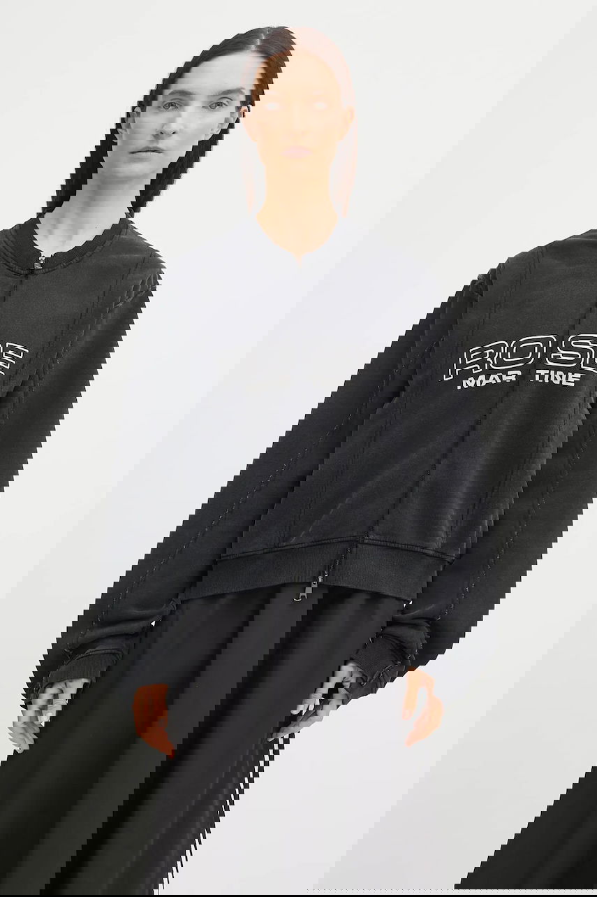 Sweatshirt Martine Rose Martine Rose Shrunken Zip Up Crew Sweatshirt Svart | 670JS01002CW, 0