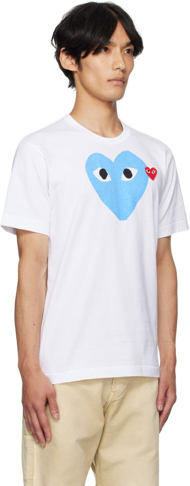 T-shirt Comme des Garçons Pastel Heart & Emblem Graphic T-Shirt Vit | AZ-T106-051, 4
