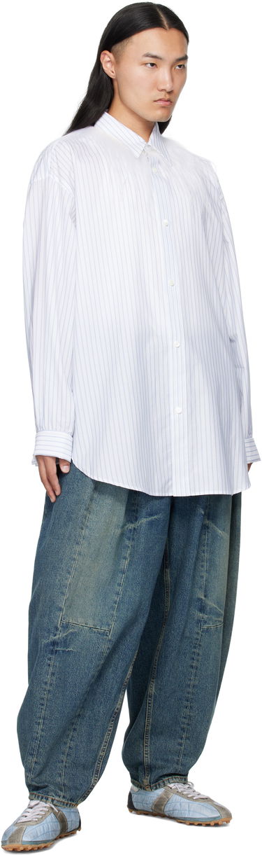 Skjorta HED MAYNER Hed Mayner Kidassia Striped Collared Shirt Vit | HMMB60001P-HB049, 3