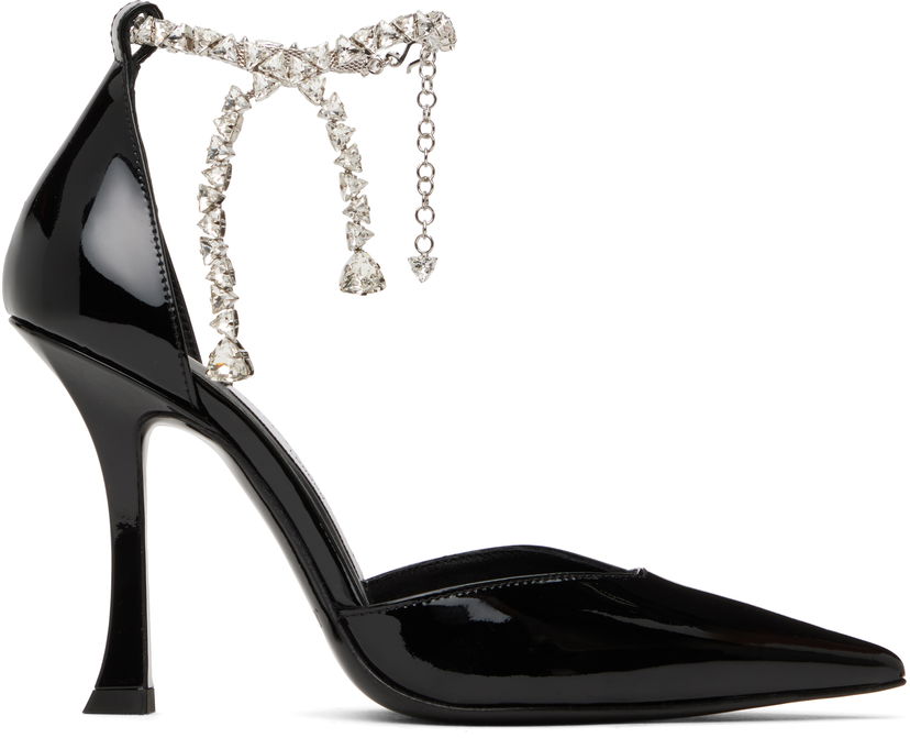 Sneakers och skor Jimmy Choo Jimmy Choo Stevie 100 Crystal Anklet Pumps Svart | STEVIE 100