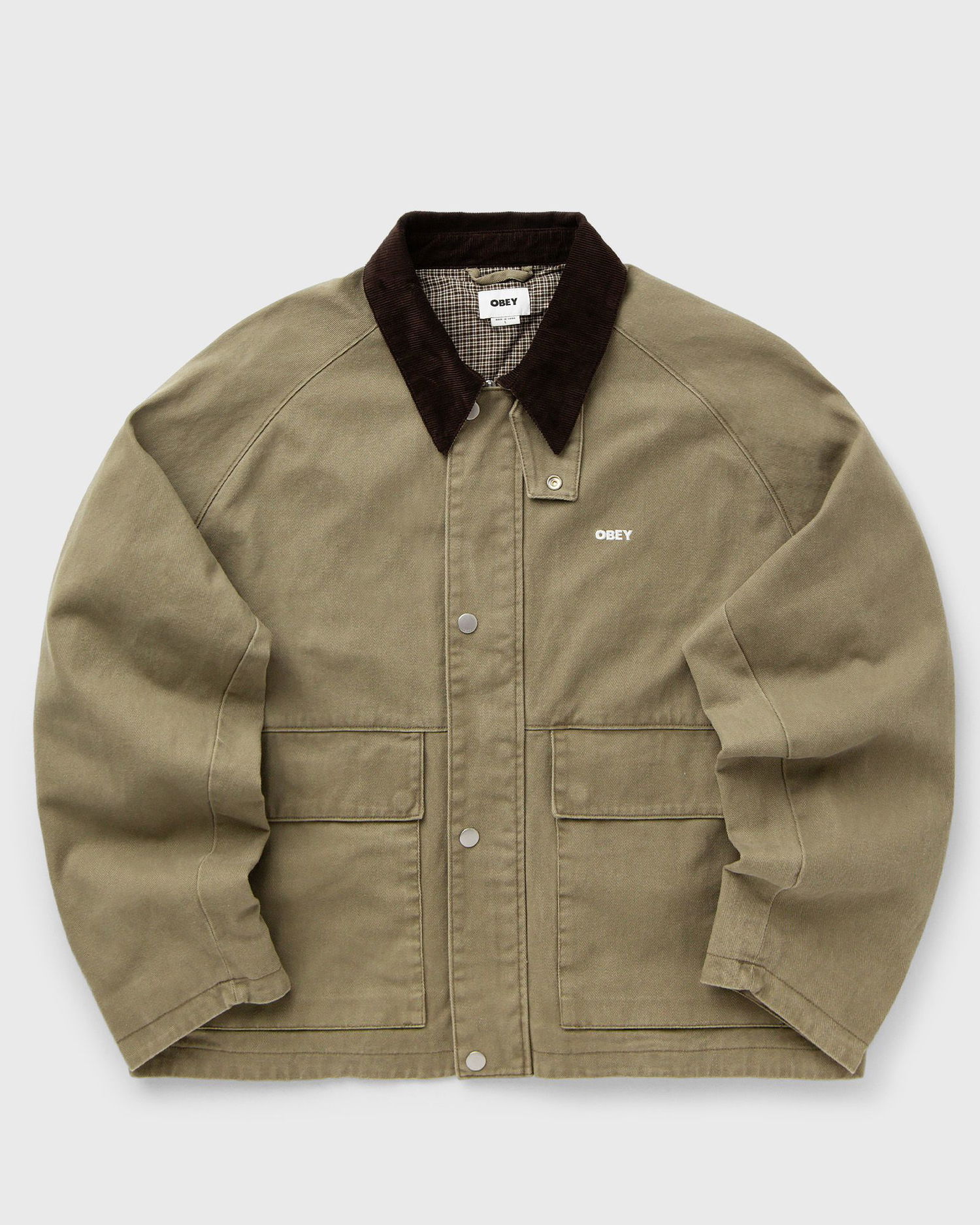 Jacka OBEY Caden Corduroy Collar Work Jacket Grön | 121800596-MMD, 0