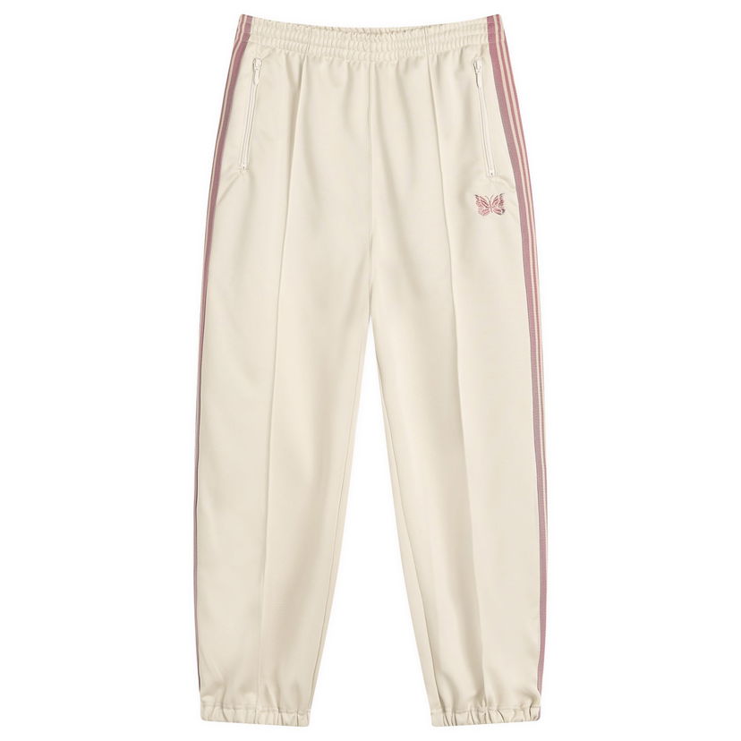Träningsbyxor Needles Needles Poly Smooth Zipped Track Pants, Size Large Beige | QV310-A