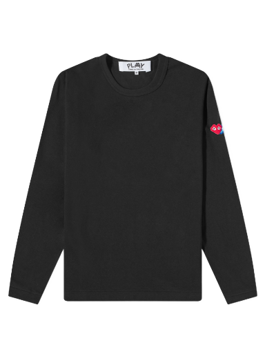 T-shirt Comme des Garçons Long Sleeve Invader T-Shirt Black Svart | P1T330-1