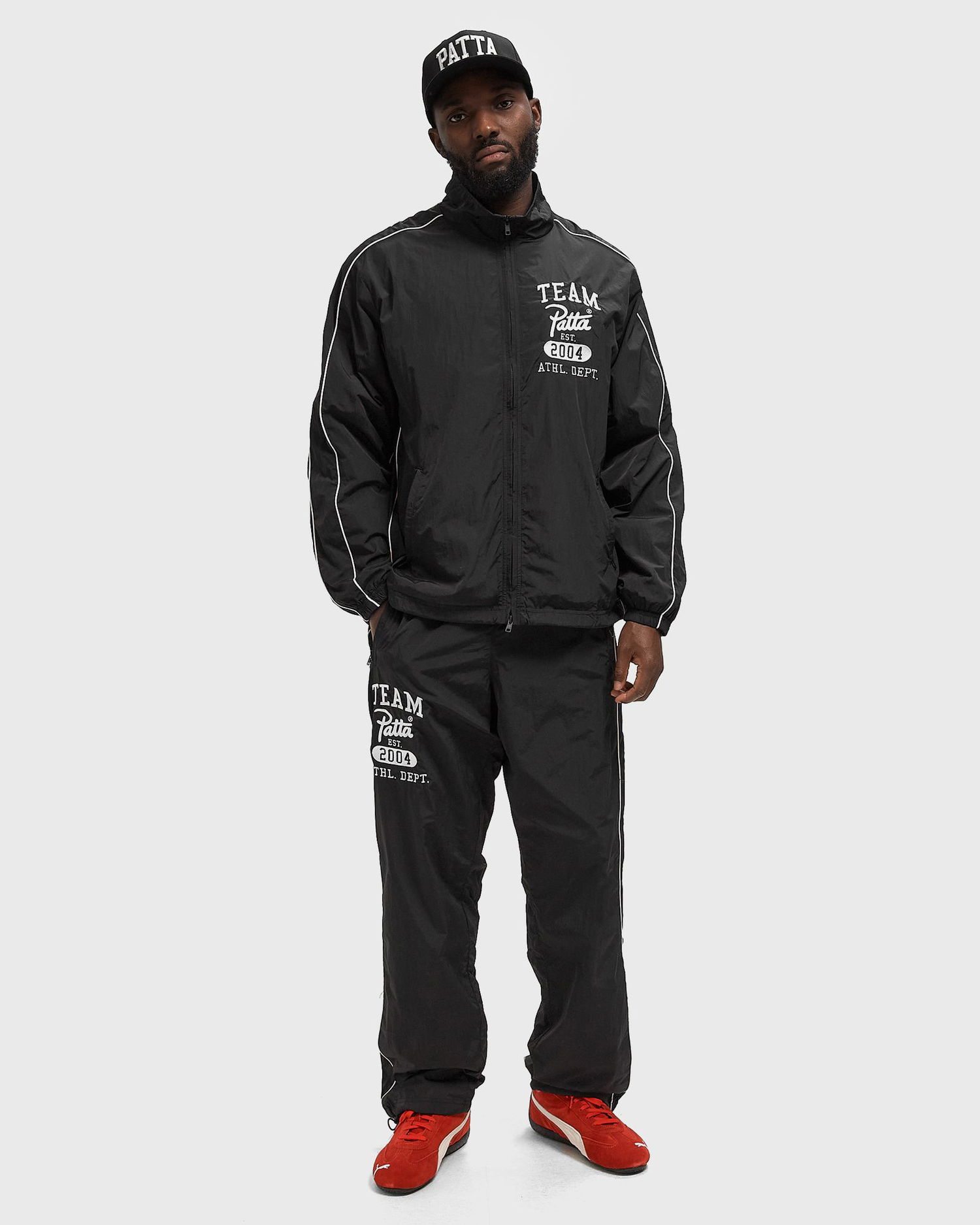 Träningsbyxor Patta Team Athletic Department Nylon Track Pants Svart | POC-AW25-4550-365-0003-001, 1