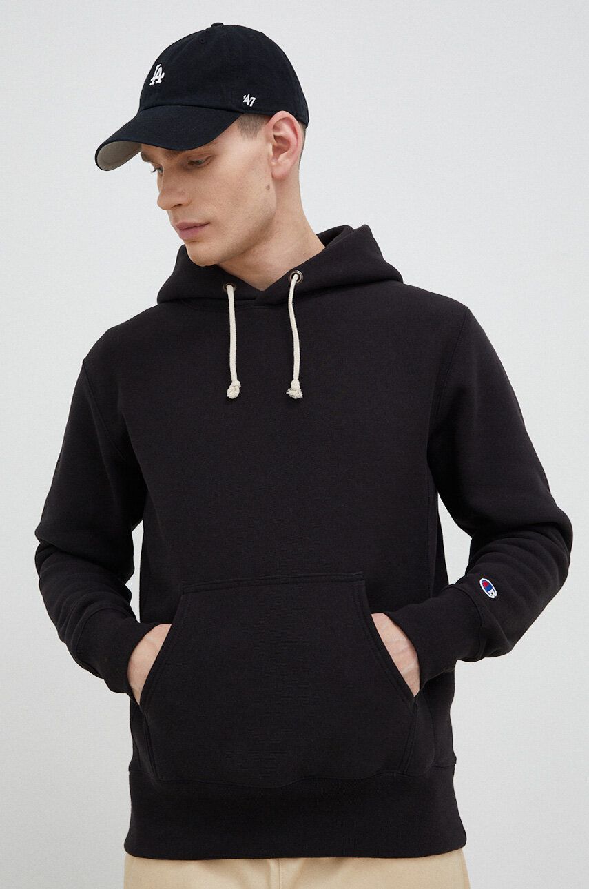 Sweatshirt Champion Hooded Sweatshirt Svart | 218903, 0