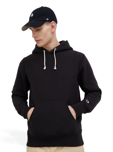 Sweatshirt Champion Hooded Sweatshirt Svart | 218903