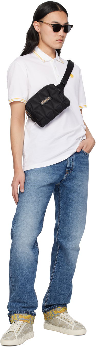 Jeans Versace Versace Stonewashed Cuffed Jeans Blå | 1018013_1A12886, 3