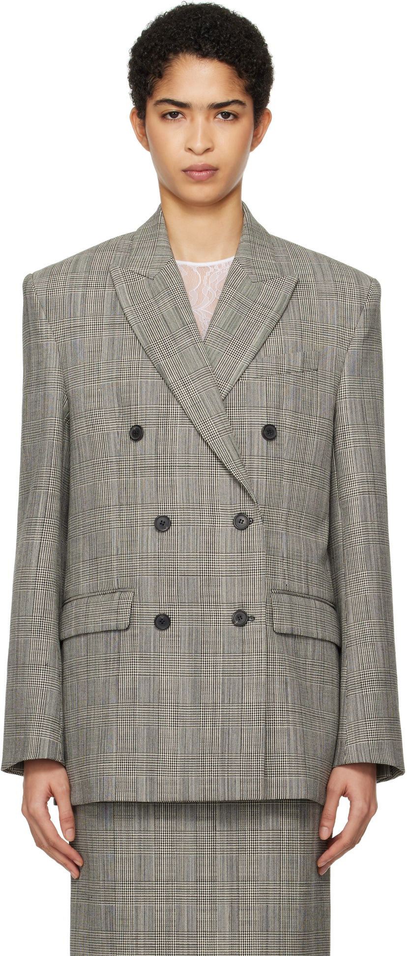 Jacka WARDROBE.NYC Double Breasted Blazer Grå | W4007F24PW