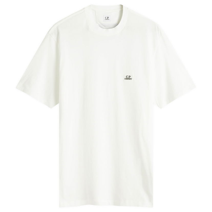 T-shirt C.P. Company Logo Patch T-Shirt Vit | 17CMTS031A-005100W-103