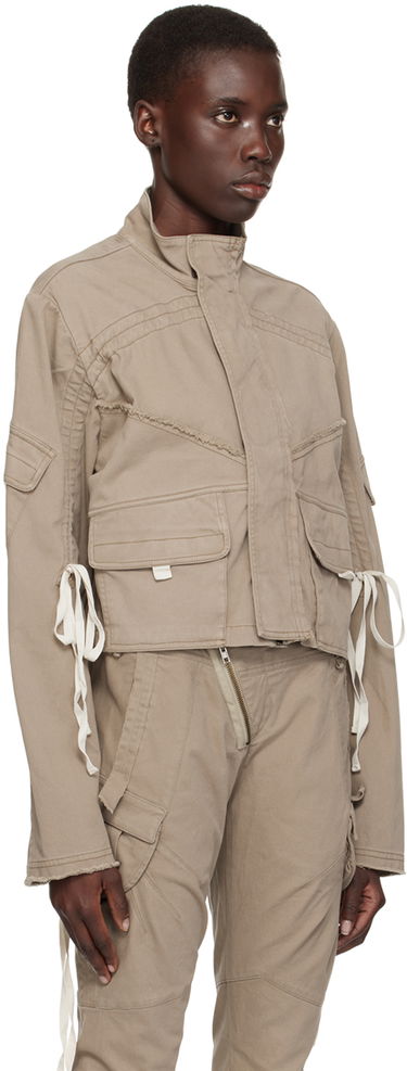 Jacka Ottolinger Ottolinger Drawstring Crop Jacket Beige | 0904001, 1