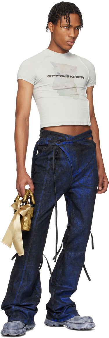 T-shirt Ottolinger Ottolinger Deconstructed Kitten T-Shirt Grå | 115-102015-01, 3