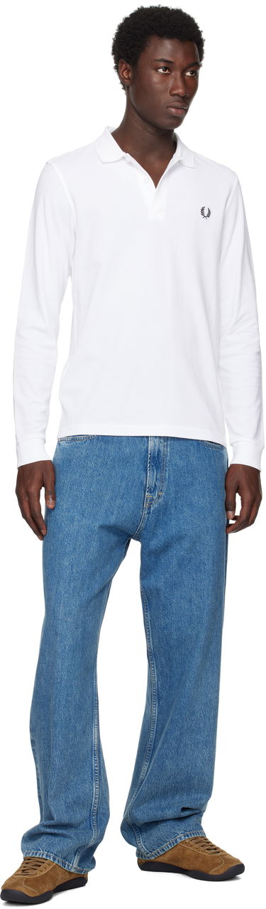 Polotröja Fred Perry Long Sleeve Polo Vit | M6006, 3