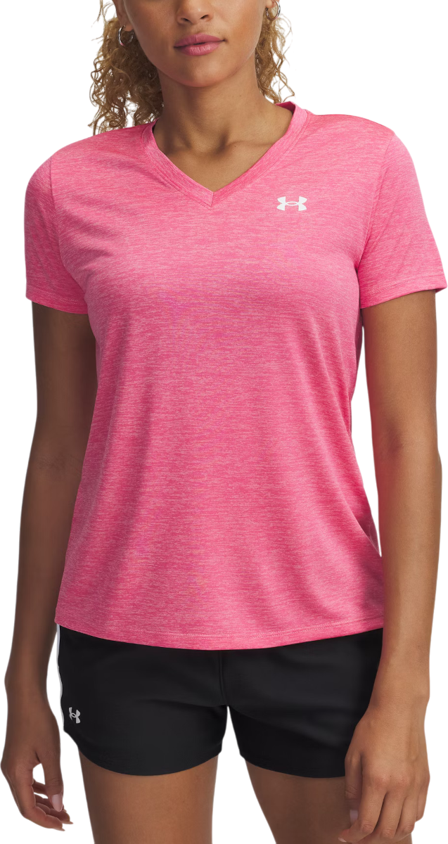 T-shirt Under Armour Under Armour Tech Short Sleeve V-Neck T-Shirt Rosa | 1384227-672